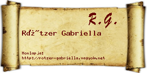 Rötzer Gabriella névjegykártya