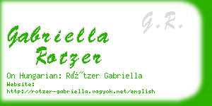 gabriella rotzer business card